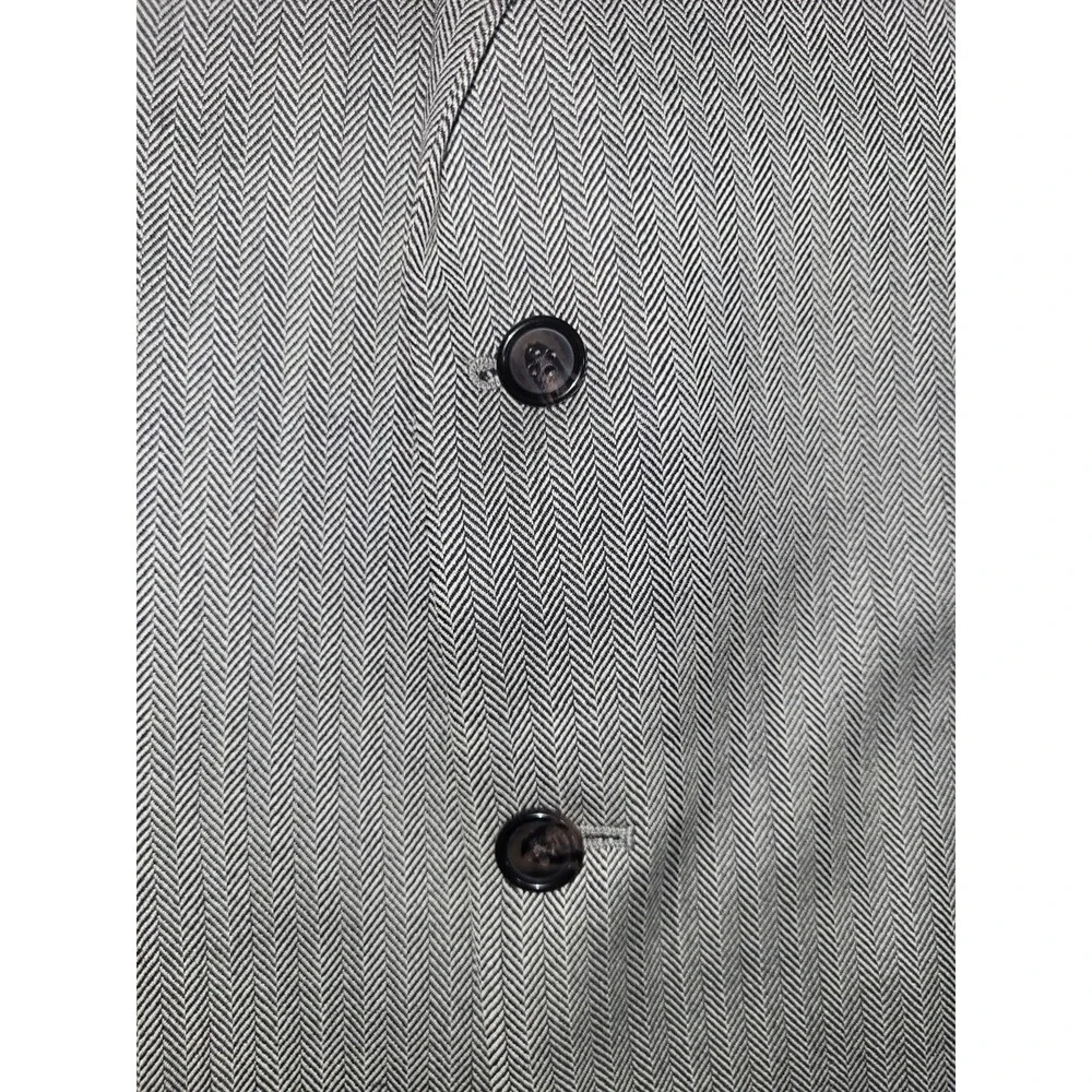 Lauren Ralph Lauren 100% Wool Brown Herringbone Sport Coat Blazer Size 44R
